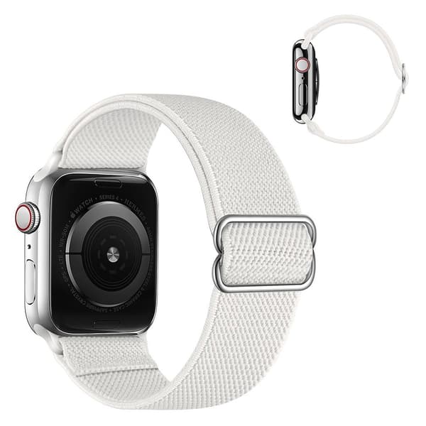 Apple Watch Series 6 / 5 44mm nylon urrem - Hvid White