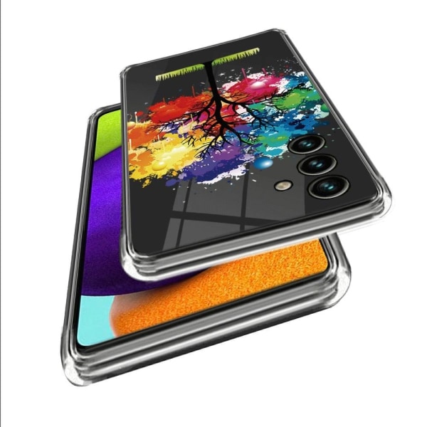 Deco Samsung Galaxy A34 5G Suojakotelo - Värikäs Puu Multicolor