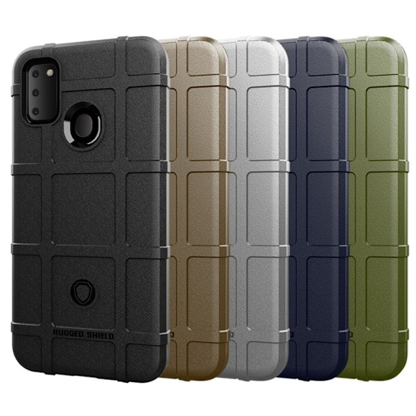 Rugged Shield kuoret - Samsung Galaxy M30s / M21 - Harmaa Silver grey
