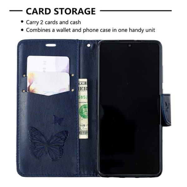 Butterfly Huawei P30 kotelot - Tummansininen Blue