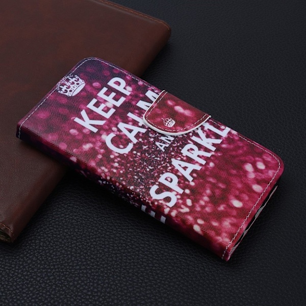 Wonderland iPhone 11 Pro Max kotelot -  Quote Keep Calm and Sparkle Pink