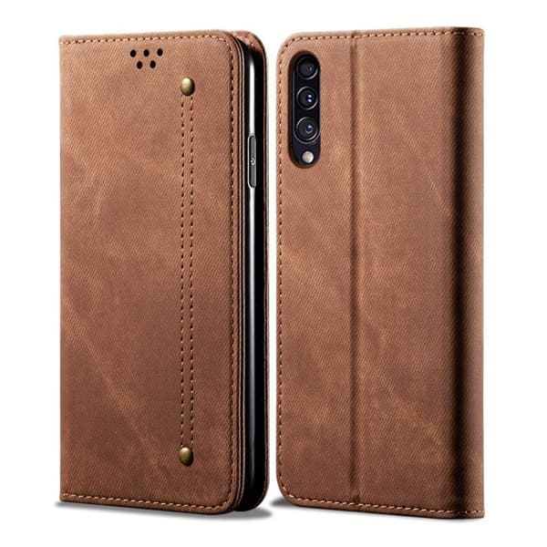 Jeans Samsung Galaxy A50 Flip case - Kaffe Brown