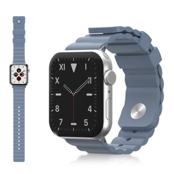 Apple Watch Series 5 / 4 44mm cool silikoneurrem - Babyblå Blue