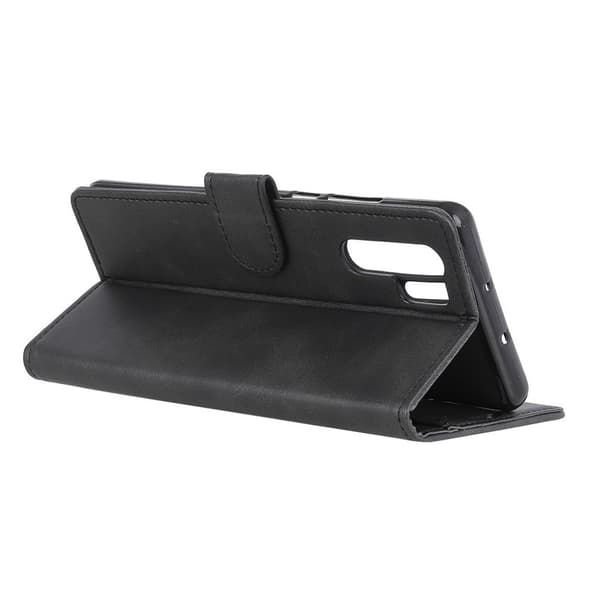 Huawei P30 Pro Matt Skinn Lommeboketui - Svart Black