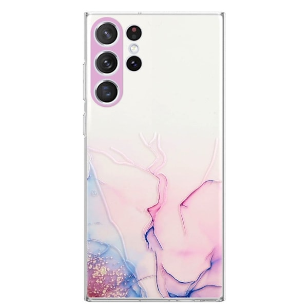 Marmormotiv Samsung Galaxy S23 Ultra skal - Lila Lila