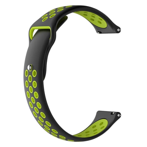 Huawei Watch GT 22m silikone urrem - Sort/Grøn Green