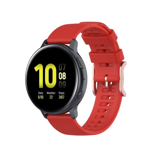 Silikoneurrem til Samsung Galaxy Watch 3 (41mm) / Active - Rød Red