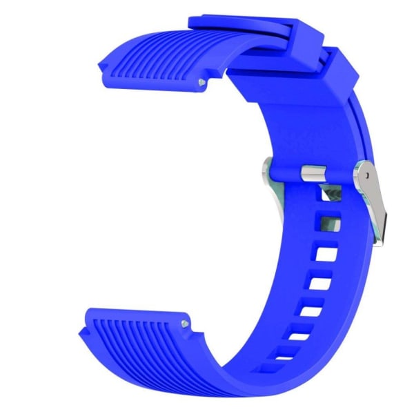 22mm Universal line etched silicone watch strap - Baby Blue Blå