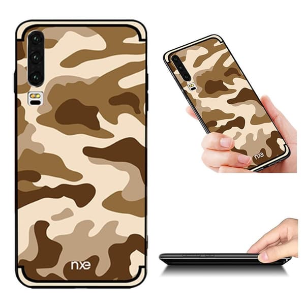 NXE Huawei P30 kamouflage mønster etui - Khaki Beige