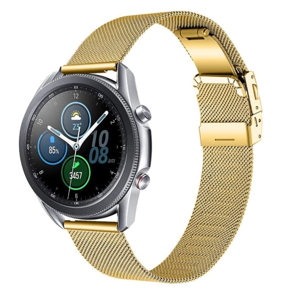 Samsung Galaxy Watch 3 (41mm) urrem i rustfrit stål med skildpaddespænde - Guld Gold