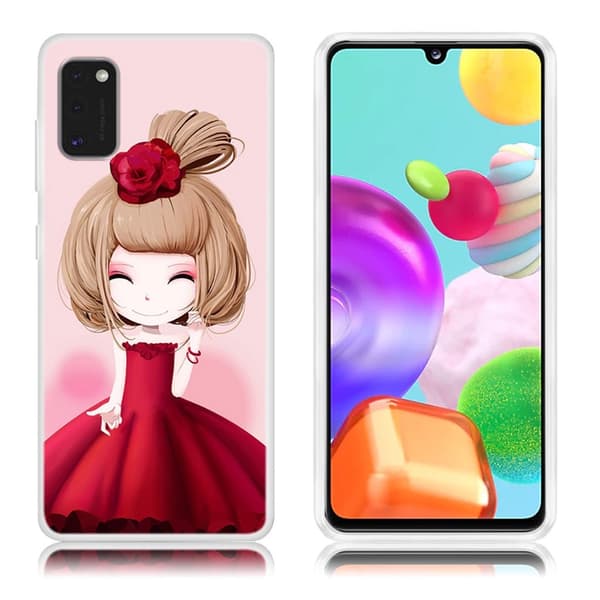 Deco Samsung Galaxy A41 skal - Vacker Flicka Röd