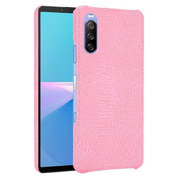 Croco Etui Sony Xperia 10 III - Rosa Pink