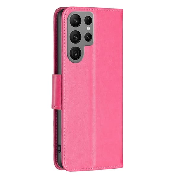 Butterfly Samsung Galaxy S23 Ultra Flippetui - Rose Pink