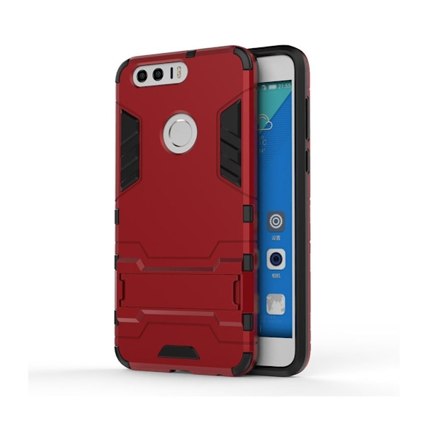 Hårderåde Huawei Honor 8 Solid rustningsdeksel - Rød Red