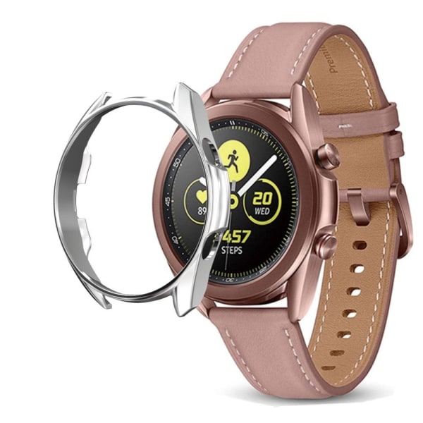 Samsung Galaxy Watch 3 (45mm) galvanoitu suojus - Hopea Silver grey