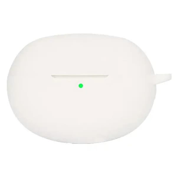 Dammskydd för Realme Buds Air 6 Pro Bluetooth-hörlurar Silikonfodral med Anti-Lost Spänne - Vit Vit