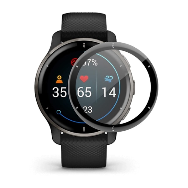ENKAY Garmin Venu 2 Plus 3D reuna + PMMA näytönsuojus Transparent