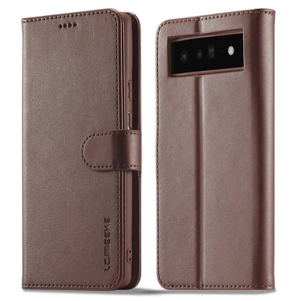 LC.IMEEKE Google Pixel 6 Pro flip case - Ruskea Brown