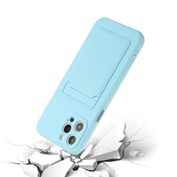 iPhone 13 Pro skal med korthållare - Blå Blå