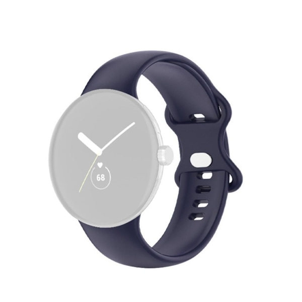 Google Pixel Watch klockarmband i silikon - Midnattsblå Storlek: L Blå