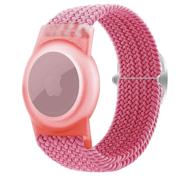 AirTags flettet håndleddsstropp - Rosa Pink