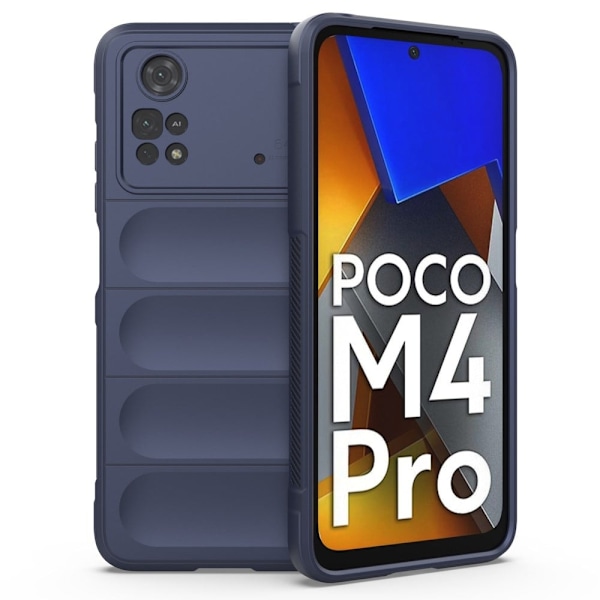 Blødt grebsformet cover til Xiaomi Poco M4 Pro - Blå Blue