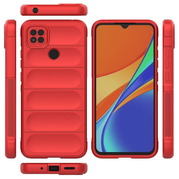 Mjukt greppformat Xiaomi Redmi 9C skal - Röd Röd