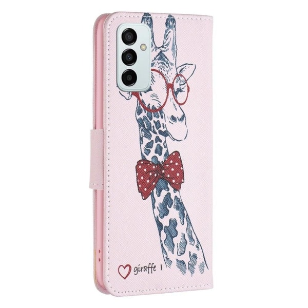 Wonderland Samsung Galaxy M23 flip kuoret - Kirahvi Pink