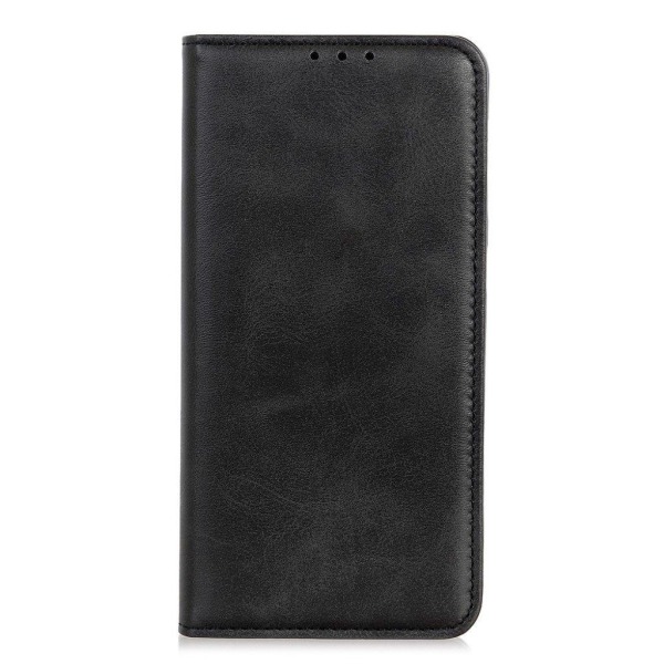 Lompakko-style Aitoa Nahkaa Läppäkotelo For Nokia G10 / G20 / 6.3 - Musta Black