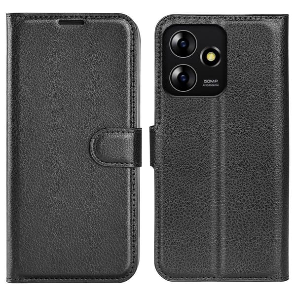 Klassisk ZTE Blade A73 flip etui - Sort Black