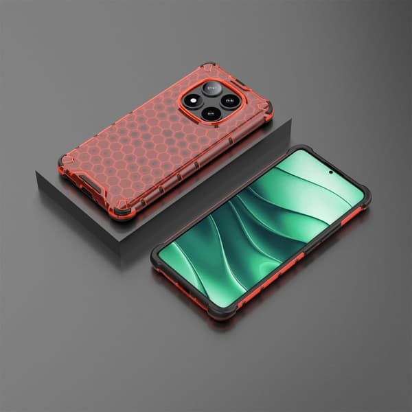 Bofink Honeycomb Xiaomi Redmi Note 14 Pro 5G kotelot - Punainen Red