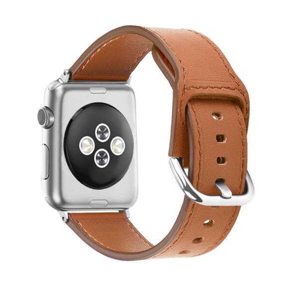 Apple Watch (41mm) Koläder äkta Läder Klockarmband - Brun / Stor Brun