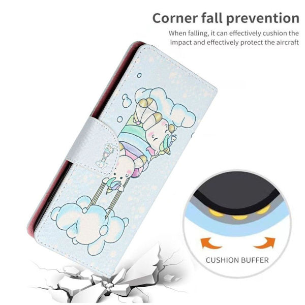Wonderland iPhone 14 flip etui - To Heste Multicolor