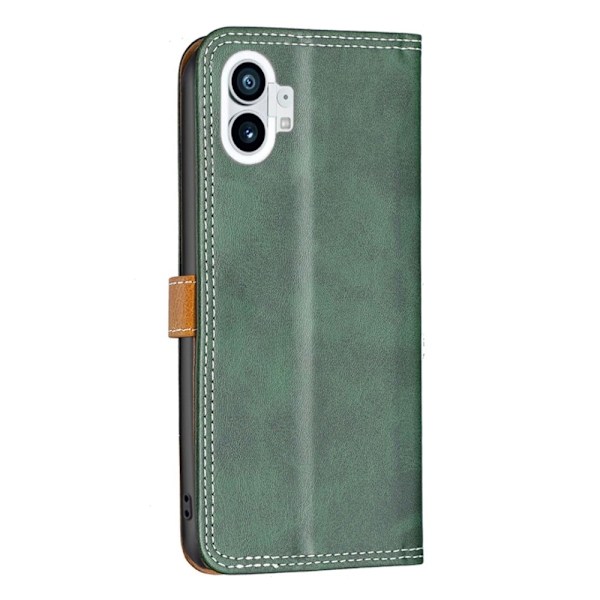 BINFEN tvåfärgat läder Nothing Phone (1) fodral - Grön Grön