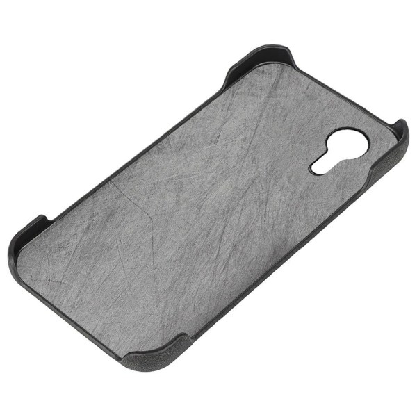 Stötsäkert läderfodral med oval kickstand för Samsung Galaxy Xcover 5 - Lila Lila