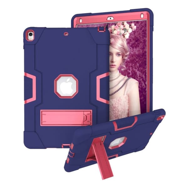 iPad Air (2019) stødsikkert hybridcover - mørkeblå / lyserød Blue