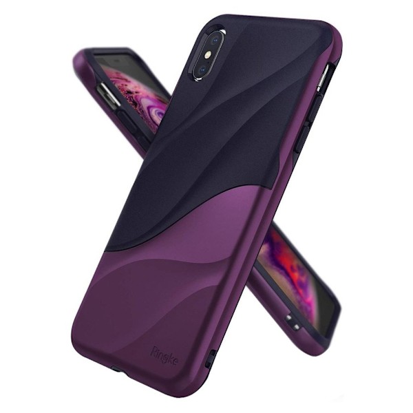 Ringke WAVE för iPhone XS Max - Metallisk Lila Lila
