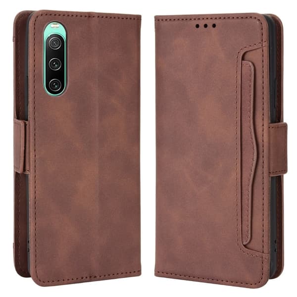 Stilrent Plånboksfodral i Läder till Sony Xperia 10 V - Brun Brun