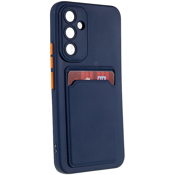 Card Holder Suojakuori For Samsung Galaxy A54 - Tummansininen Blue