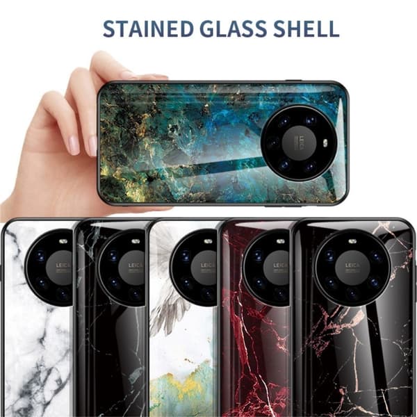 Fantasy Marmor Huawei Mate 40 Pro Plus skal - Svart Marmor Svart