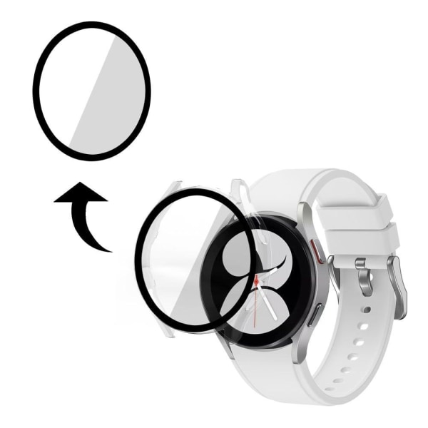 Samsung Galaxy Watch 4 (40mm) cover med skærmbeskytter i hærdet glas - Transparent Transparent