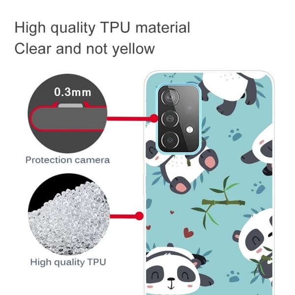 Deco Samsung Galaxy A13 4G Etui - Søte Pandaer White