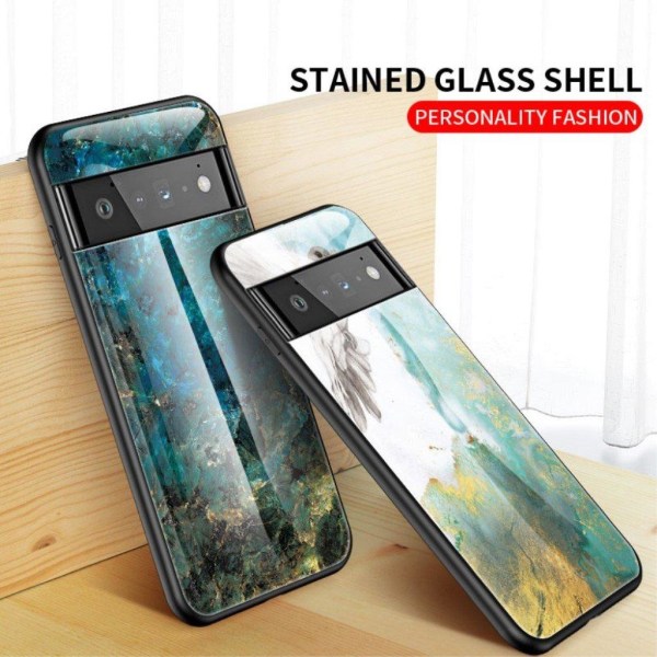 Fantasy Marble Google Pixel 6 Pro cover - Guld Sort Marmor Black