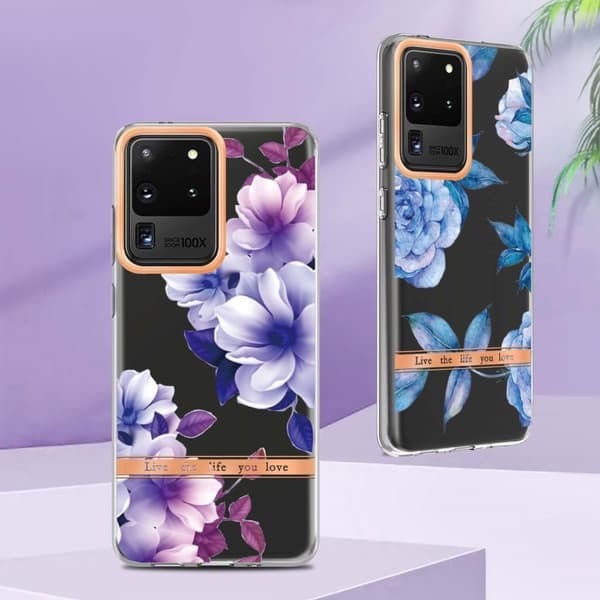 Supertyndt og slidstærkt softcover til Samsung Galaxy S20 Ultra - Blå Pæon Blue