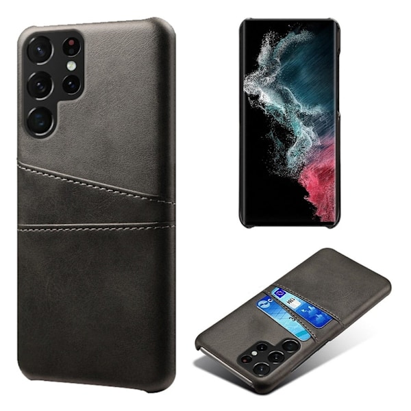 Samsung Galaxy S23 Ultra skal med korthållare - Svart Svart