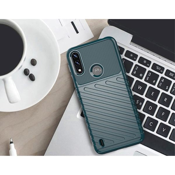 Thunder Motorola Moto E7 Power skal - Grön Grön