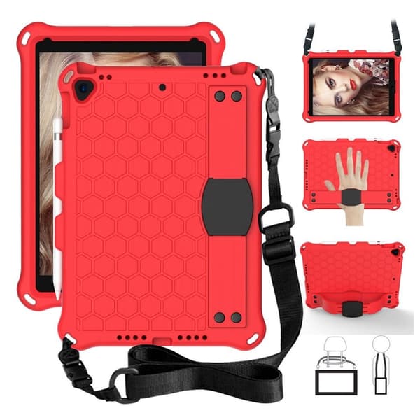 iPad 10.2 (2019) honeycomb EVA hybrid etui - Rød Red