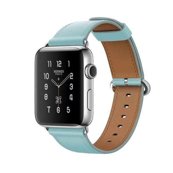 Apple Watch Series 5 40mm læder ægte læder Urrem - Blå Blue