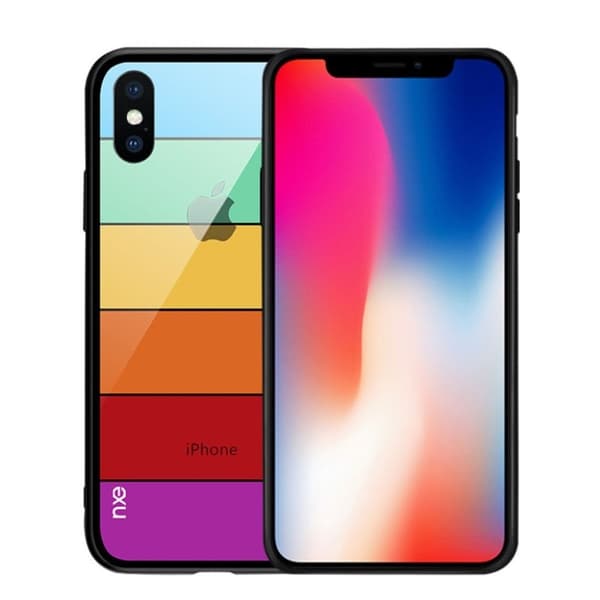 NXE iPhone Xs kombi etui med stribet mønster - Style D Multicolor