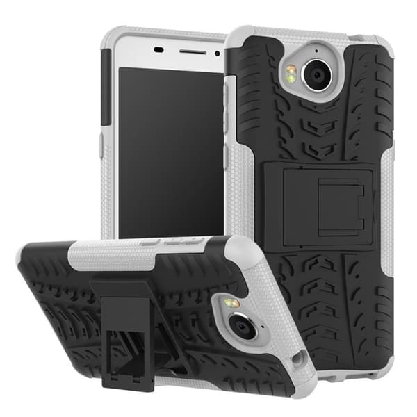 Huawei Y6 (2017) Deksel laget av plastikk og silikon - Hvitt White